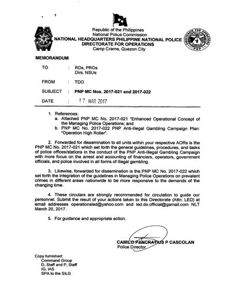 pnp mc 2017-023|PEZA.